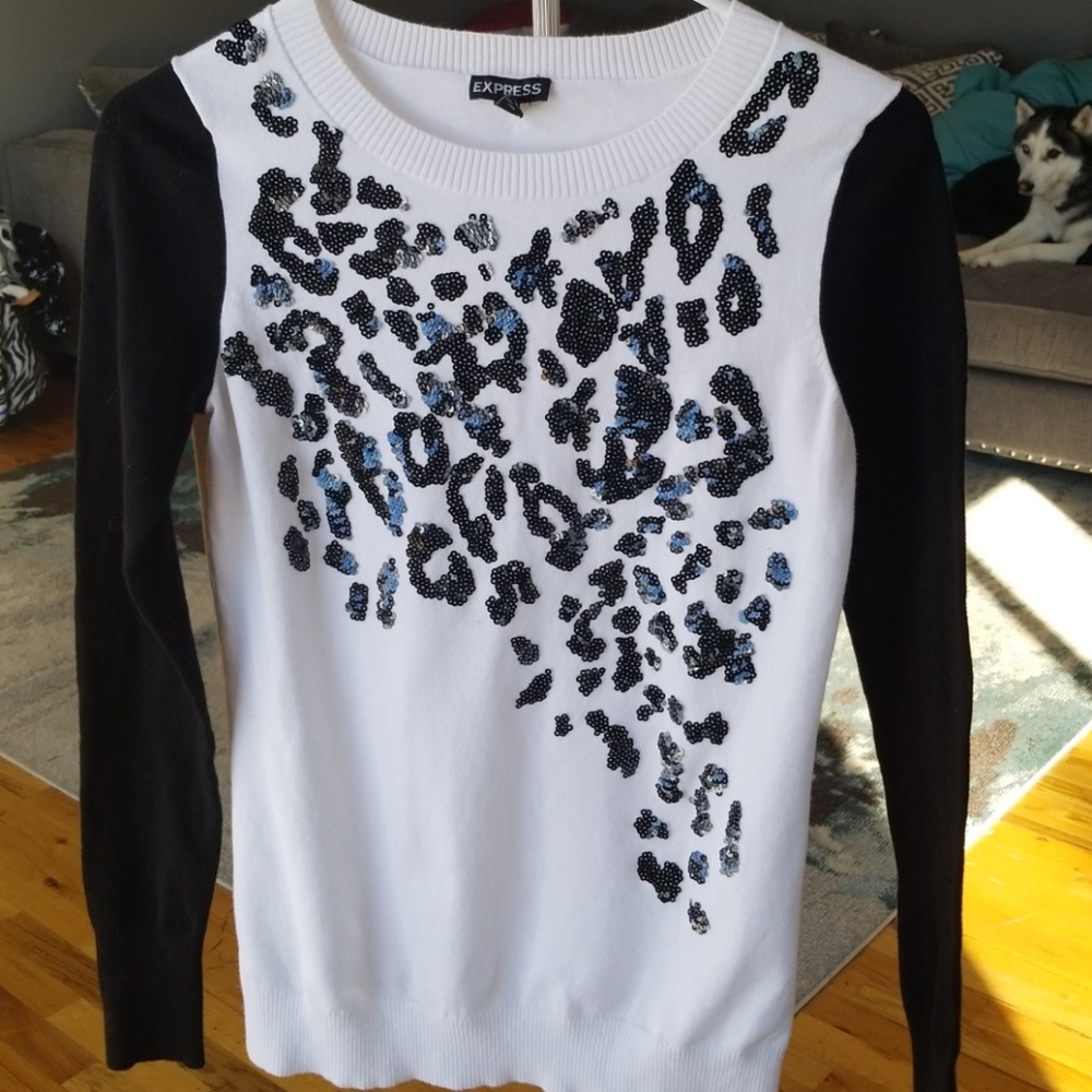 Express Animal Print Sweater!